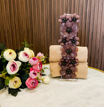 Wine Floral Towel Holder