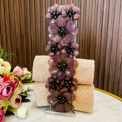 Wine Floral Towel Holder