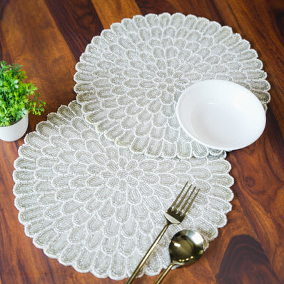 Silver Petals Placemat