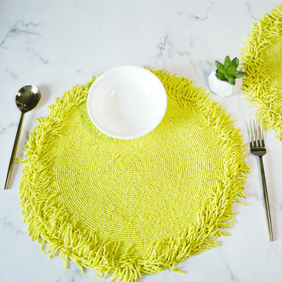 Yellow Tassel Placemat