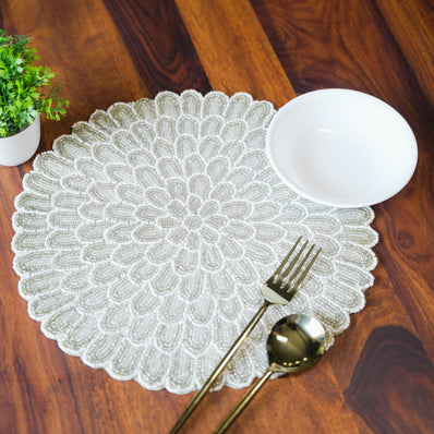 Silver Petals Placemat