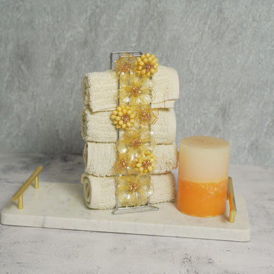 Acrylic Yellow Towel Holder