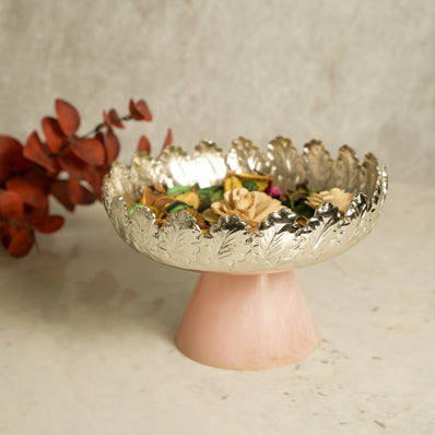 Pink Scallop Bowl