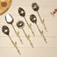 Dull Gold Leafy Branch Serving Spoon Set