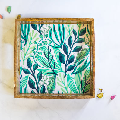 Ivy Mint Square Tray