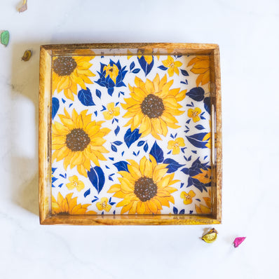 Mustard Glow Square Tray