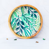 Ivy Mint Round Tray