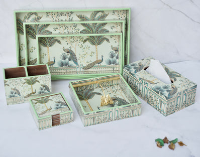 Pastel Green Foil Servveware Set