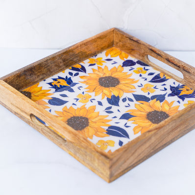 Mustard Glow Square Tray