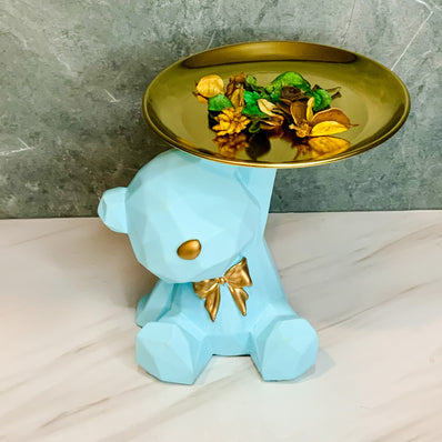 Blue Teddy Plate