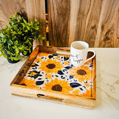 Mustard Glow Square Tray