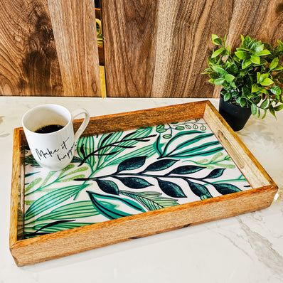 Ivy Mint Rectangle Tray