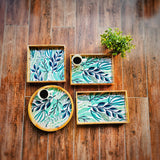 Ivy Mint Rectangle Tray